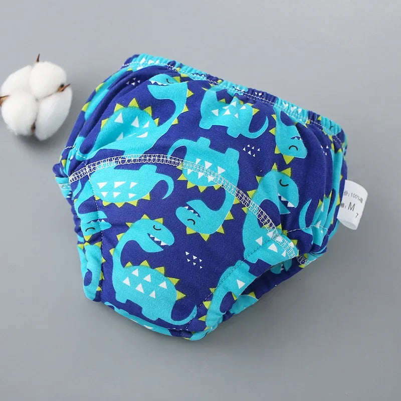 Baby Waterproof Potty Training Pants For Toddlers Reusable Cotton Nappies Unisex