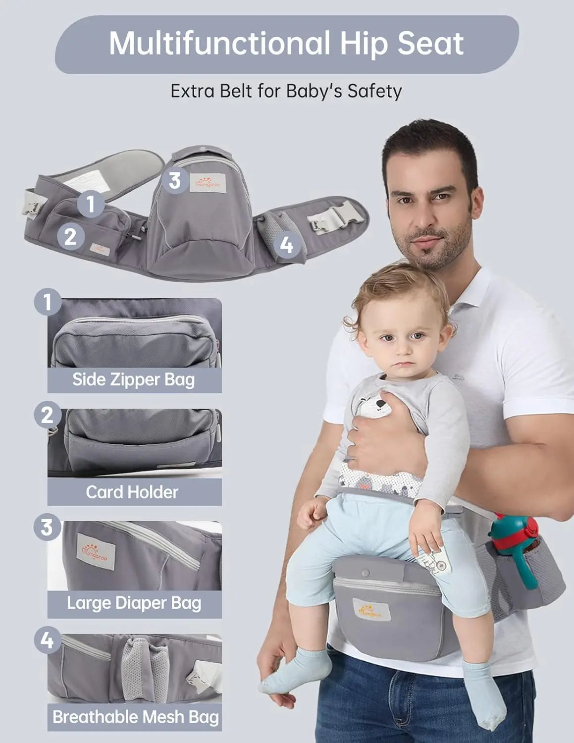 All Seasons Baby Carrier Front Carry for Newborn to Toddler