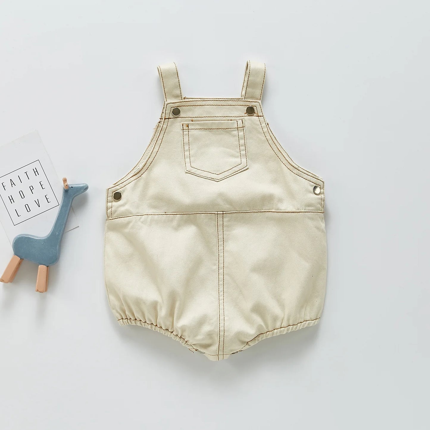 Cotton Cowboy Sleeveless Romper For Newborn Unisex Baby Outfit