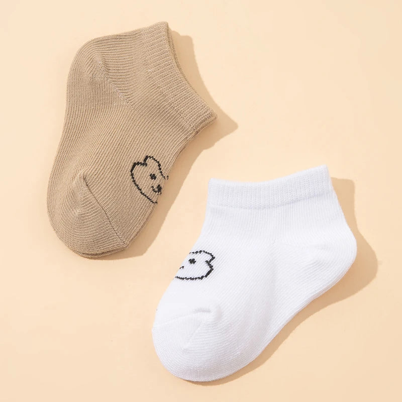 Bear Pattern Baby Socks Set Soft Unisex For Newborns