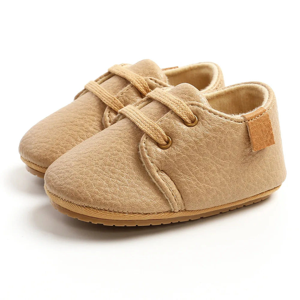 Meckior Baby First Walkers Moccasins Anti Slip Rubber Sole