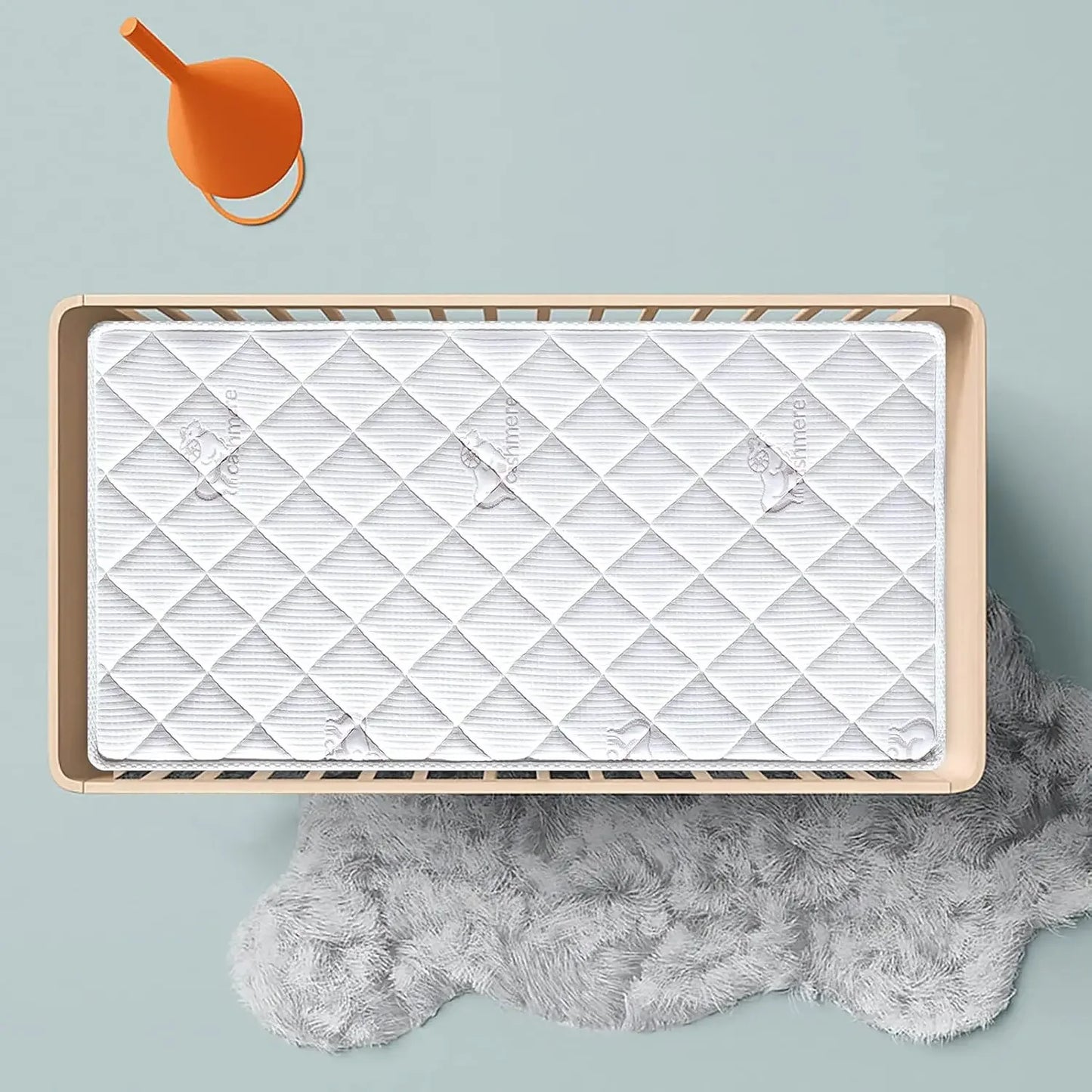 Premium Crib And Toddler Mattress With Hypoallergenic Non Toxic Fleece Surface