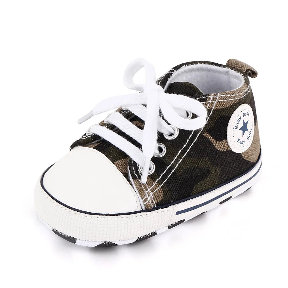 Unisex Baby Canvas Sneakers First Walkers Soft Sole Non Slip