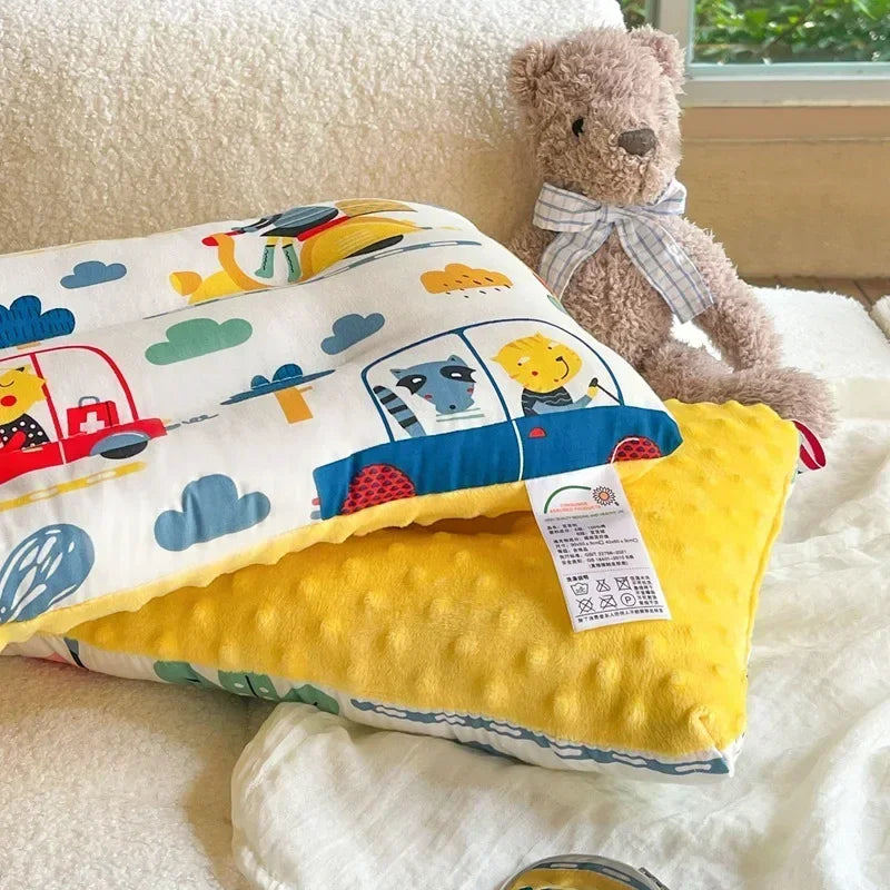 Soft Velvet Baby Pillow for Newborn Sleep and Head Support