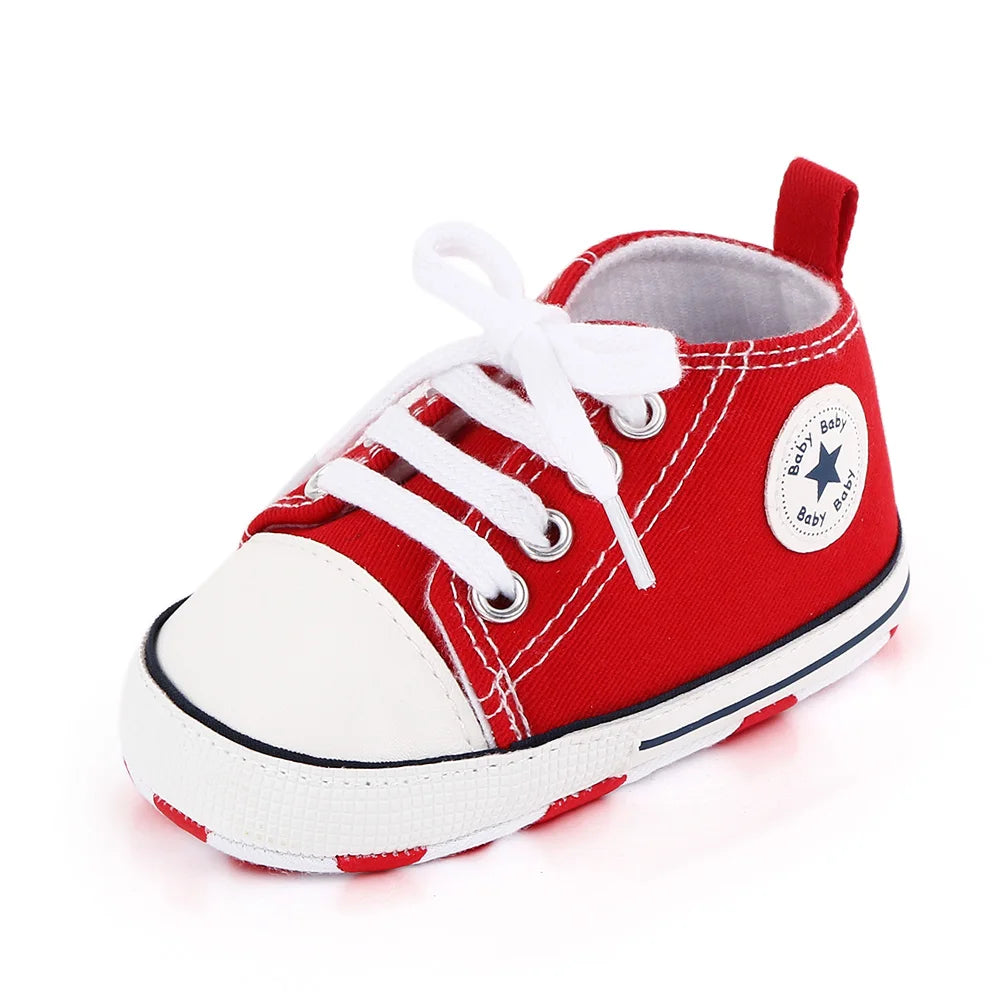 Unisex Baby Canvas Sneakers First Walkers Soft Sole Non Slip