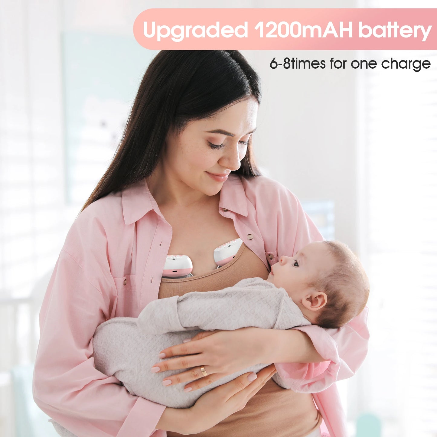 Electric Wearable Breast Pump USB Chargeable Silent Milk Extractor