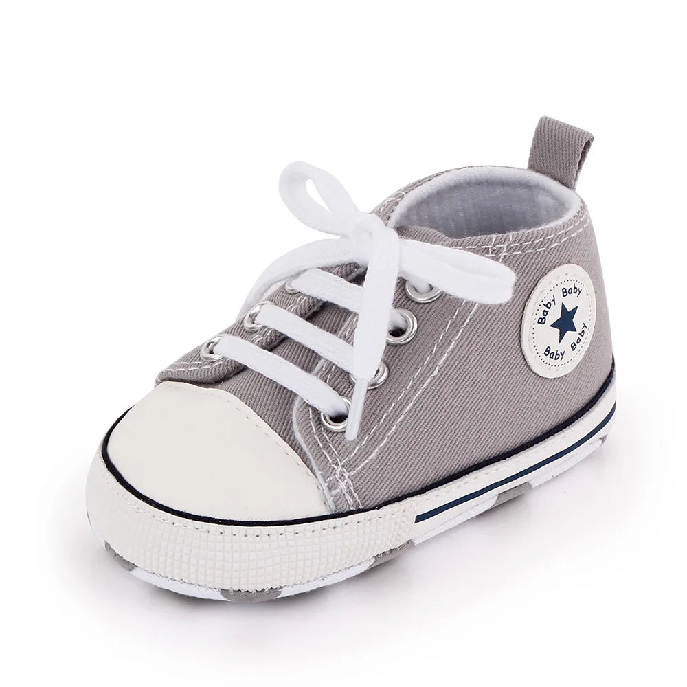 Unisex Baby Canvas Sneakers First Walkers Soft Sole Non Slip