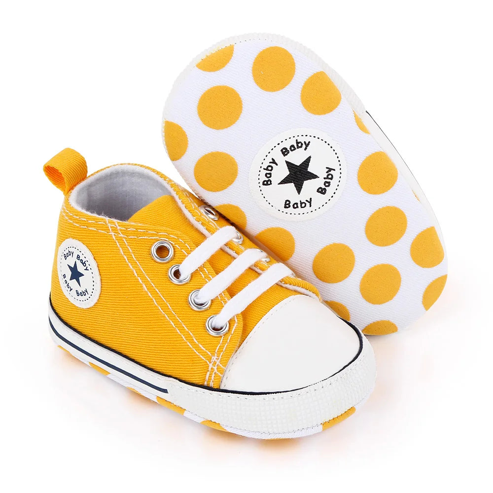 Unisex Baby Canvas Sneakers First Walkers Soft Sole Non Slip
