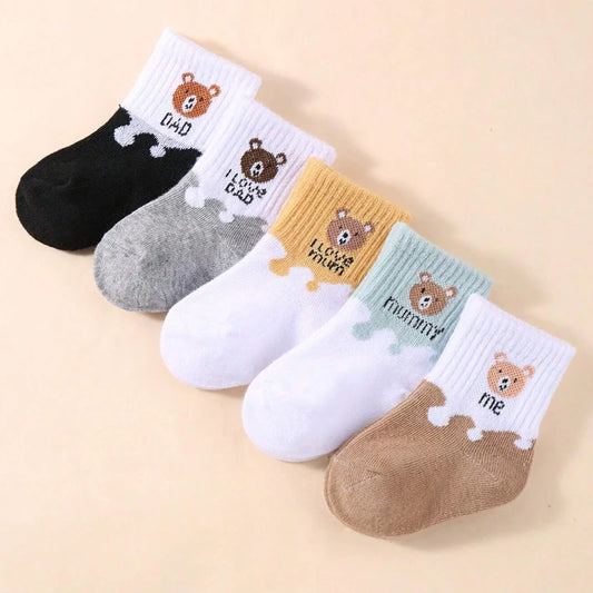 5 Pairs Baby Socks Low Cut Ankle Stretch Boys Girls