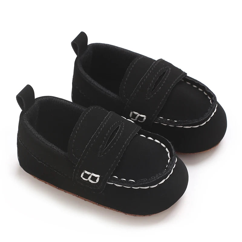 Samita Leather Infant Crib Shoes For Baby Boys Antislip Moccasins