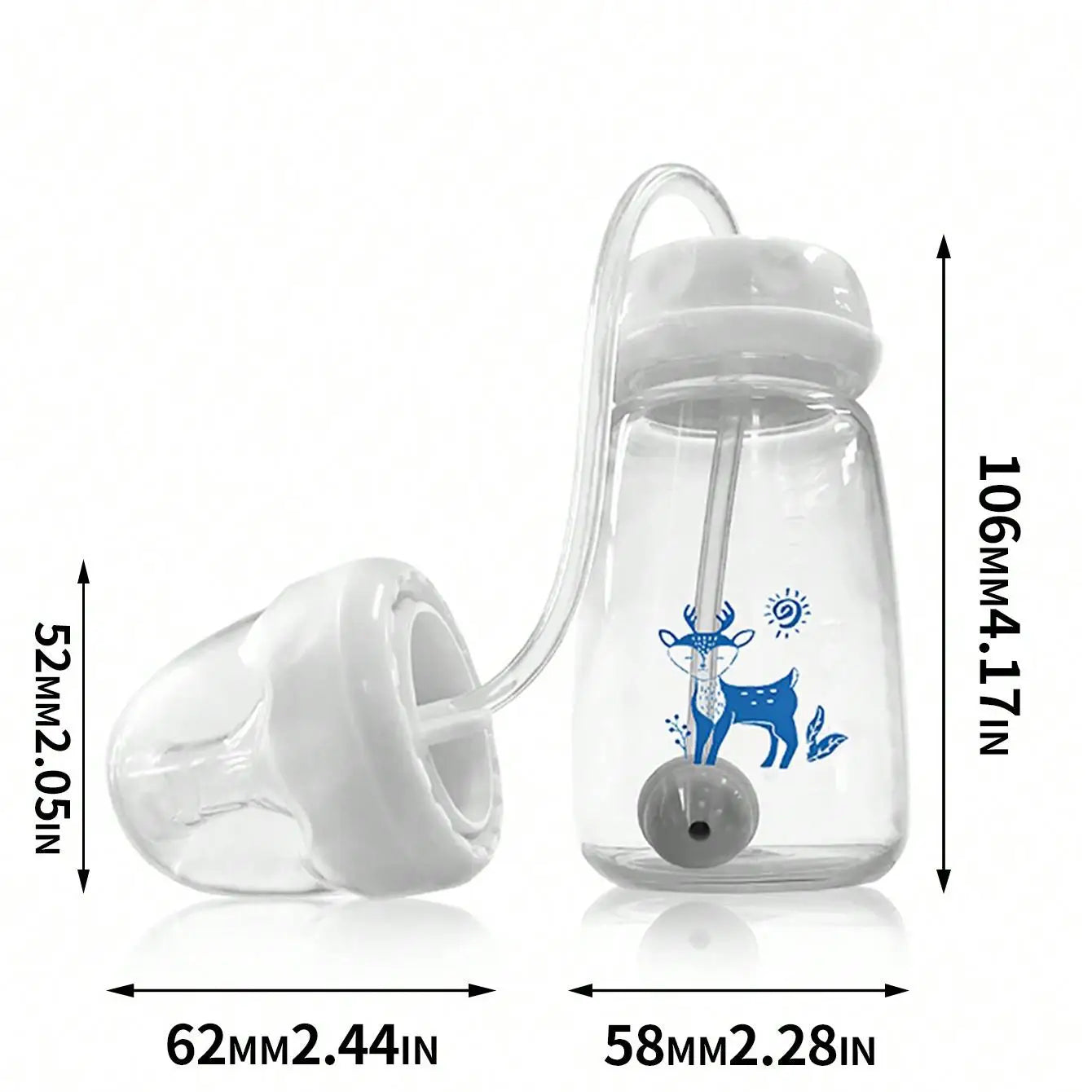 Baby Feeding Bottle 150ml With Straw Brush For New Parents