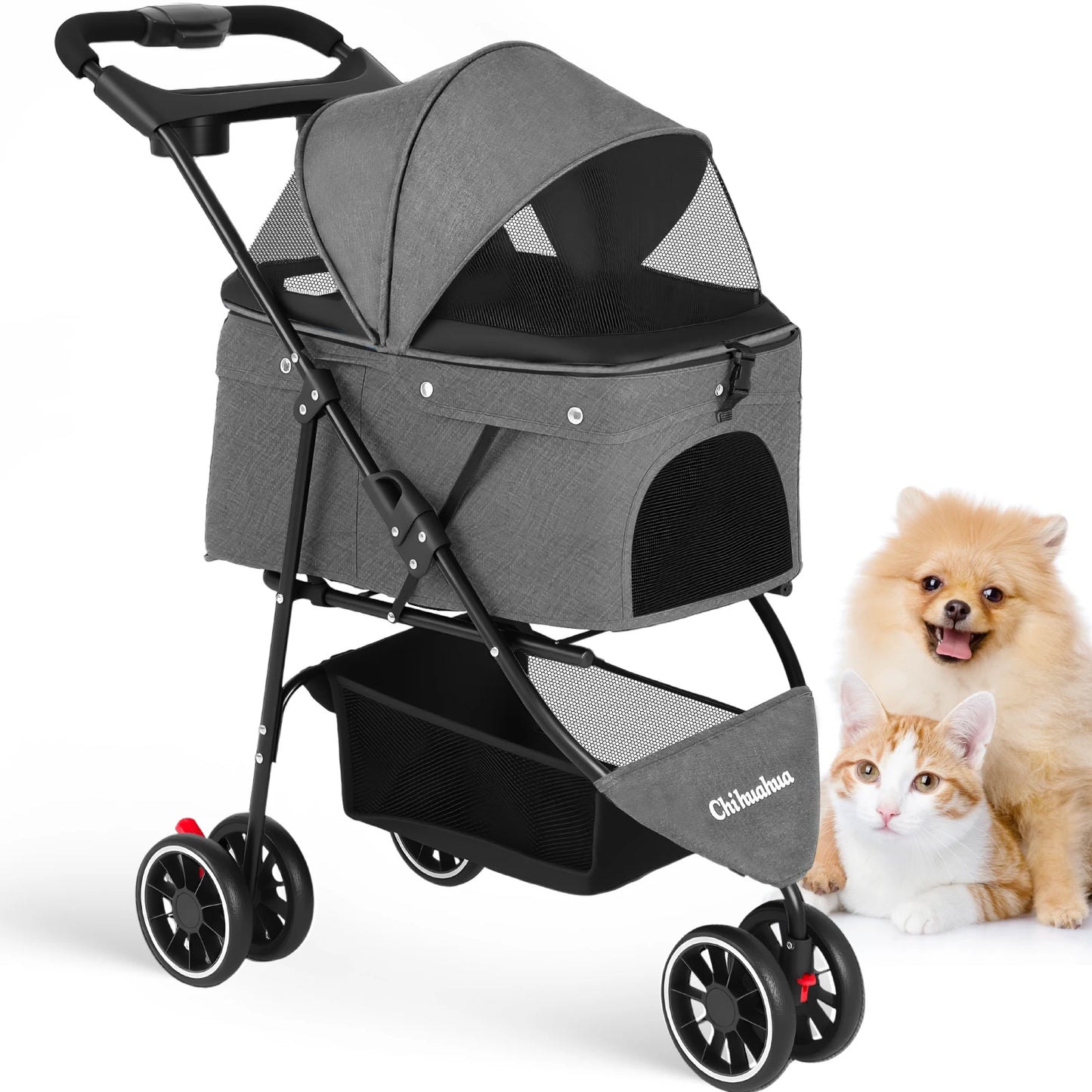 Chihuahua Portable Foldable Pet Stroller For Dogs And Cats