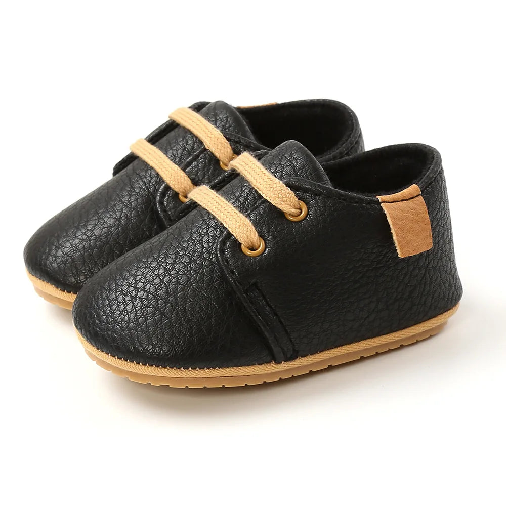 Meckior Baby First Walkers Moccasins Anti Slip Rubber Sole