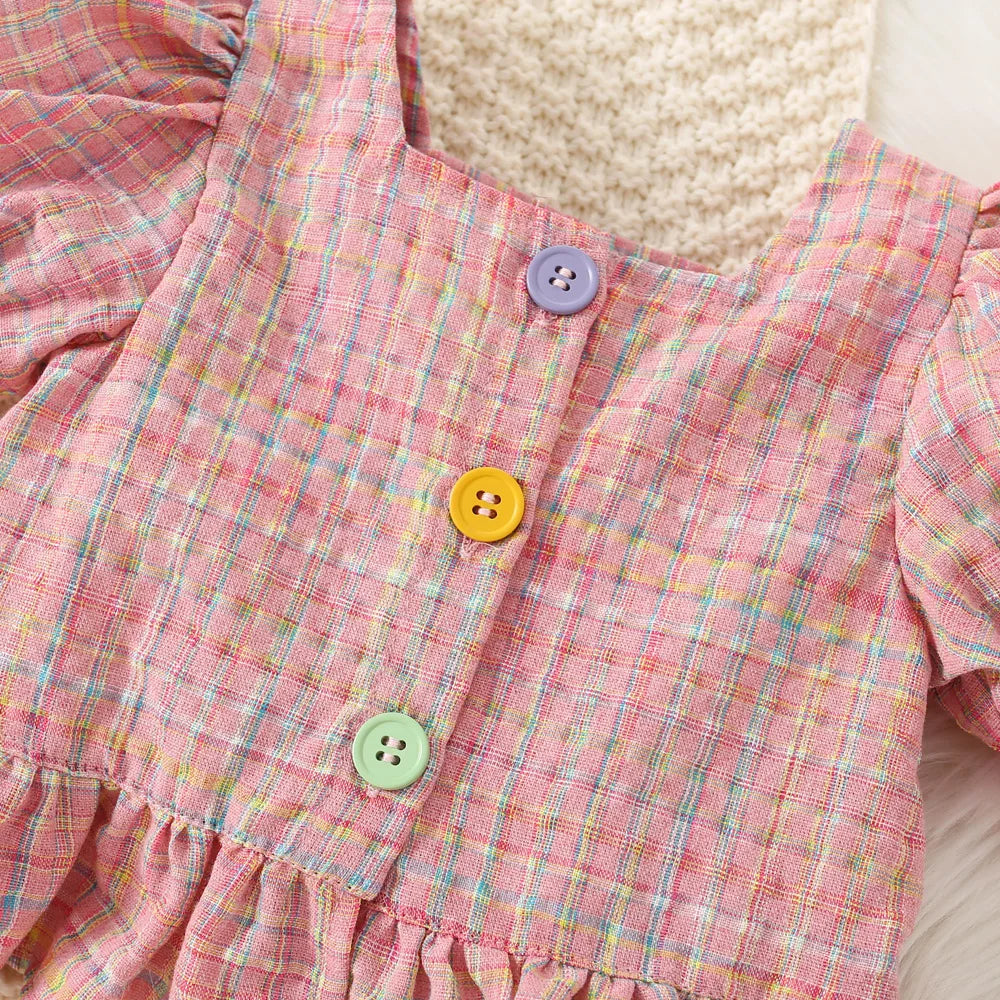 Cotton Bubble Sleeve Top And Shorts Set For Girls Style