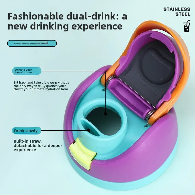 Stainless Steel Vacuum Thermos Cup Portable Insulated Water Flask Travel