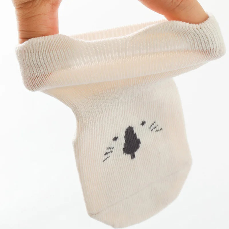 Baby Non Slip Socks Cartoon Animals Pattern Breathable Kids Indoor Socks