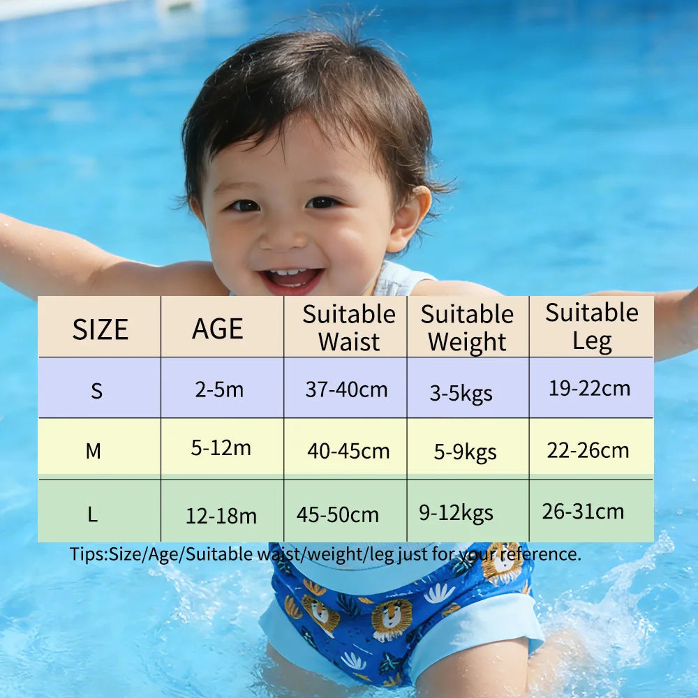 Eezkoala Leakproof Baby Swim Diaper Washable High Waist Nappies