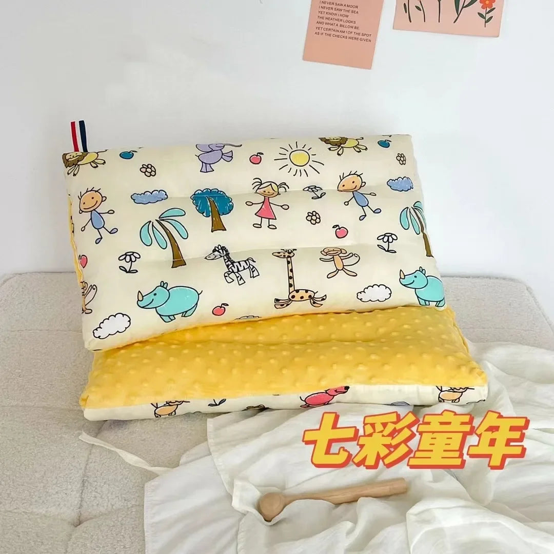 Soft Velvet Baby Pillow for Newborn Sleep and Head Support