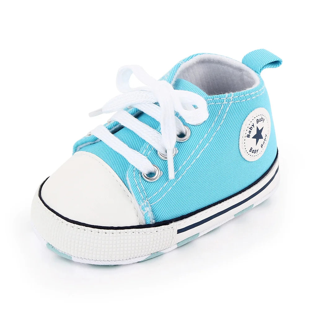 Unisex Baby Canvas Sneakers First Walkers Soft Sole Non Slip