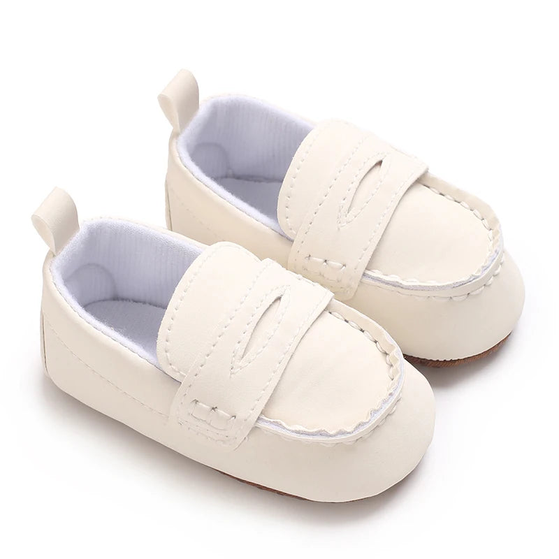 Samita Leather Infant Crib Shoes For Baby Boys Antislip Moccasins