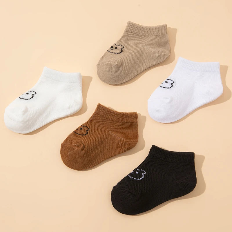 Bear Pattern Baby Socks Set Soft Unisex For Newborns