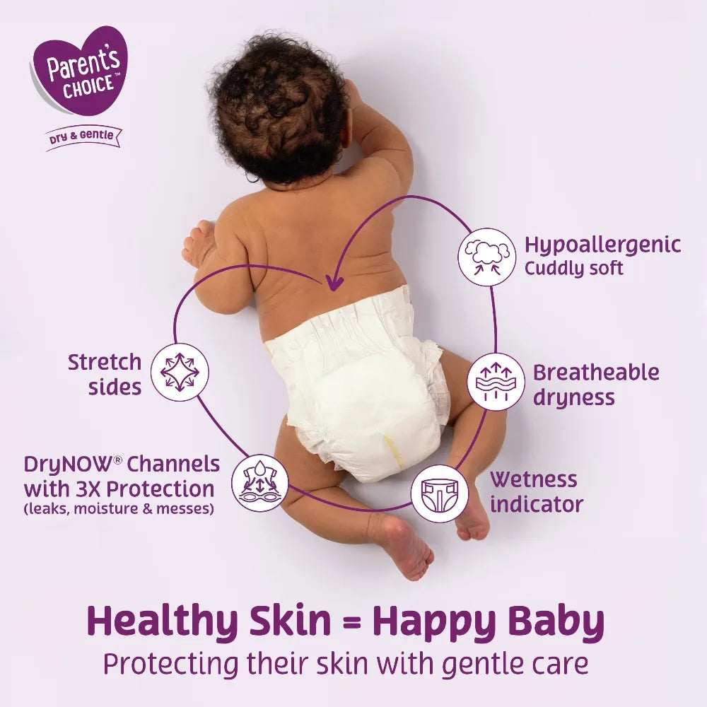 Parent's Choice Dry And Gentle Diapers Overnight Protection 27 Count