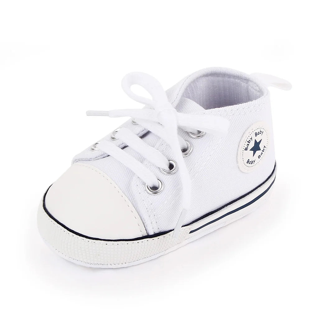 Unisex Baby Canvas Sneakers First Walkers Soft Sole Non Slip