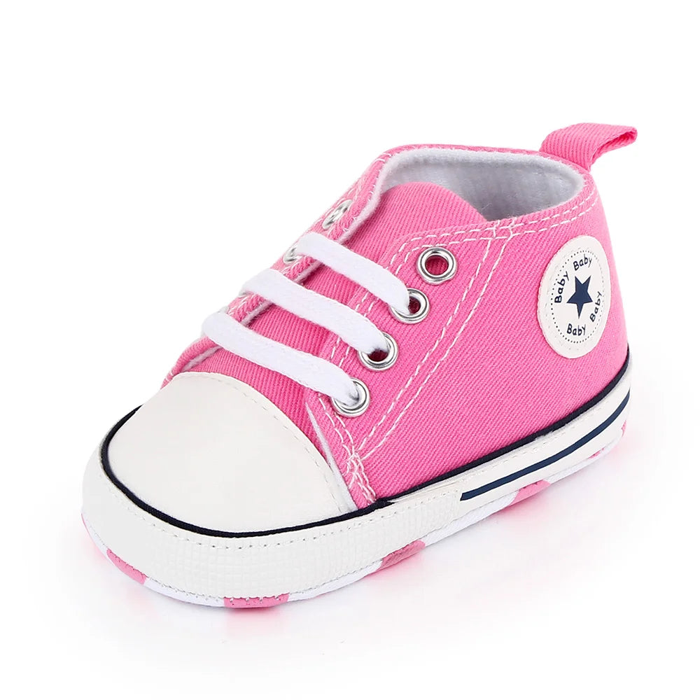 Unisex Baby Canvas Sneakers First Walkers Soft Sole Non Slip