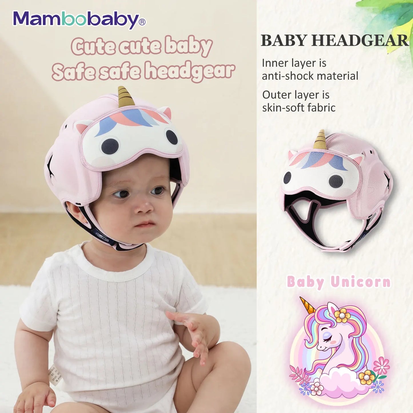 Mambobaby Anti Shock Baby Helmet Head Protection For Toddler
