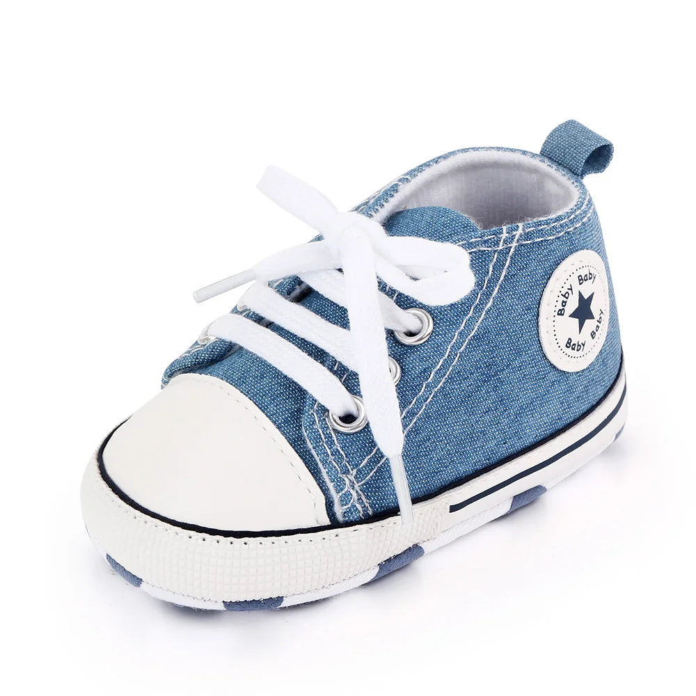 Unisex Baby Canvas Sneakers First Walkers Soft Sole Non Slip