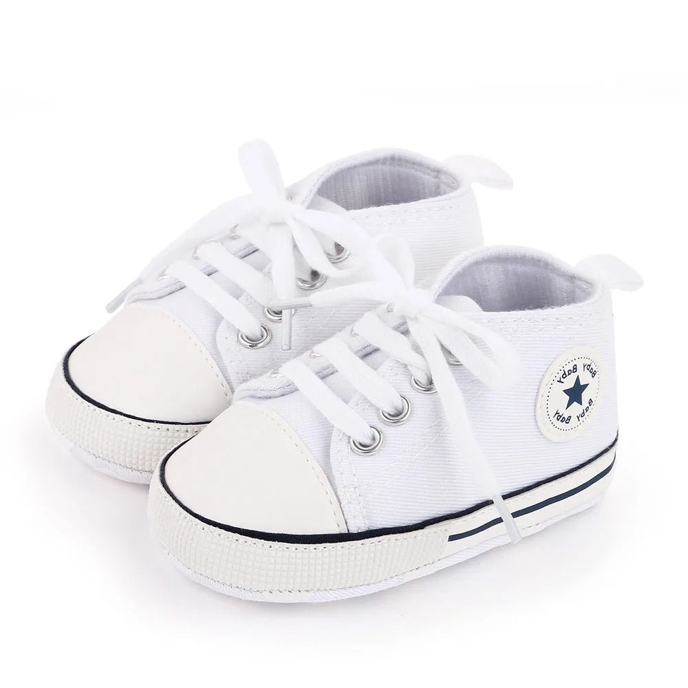 Unisex Baby Canvas Sneakers First Walkers Soft Sole Non Slip