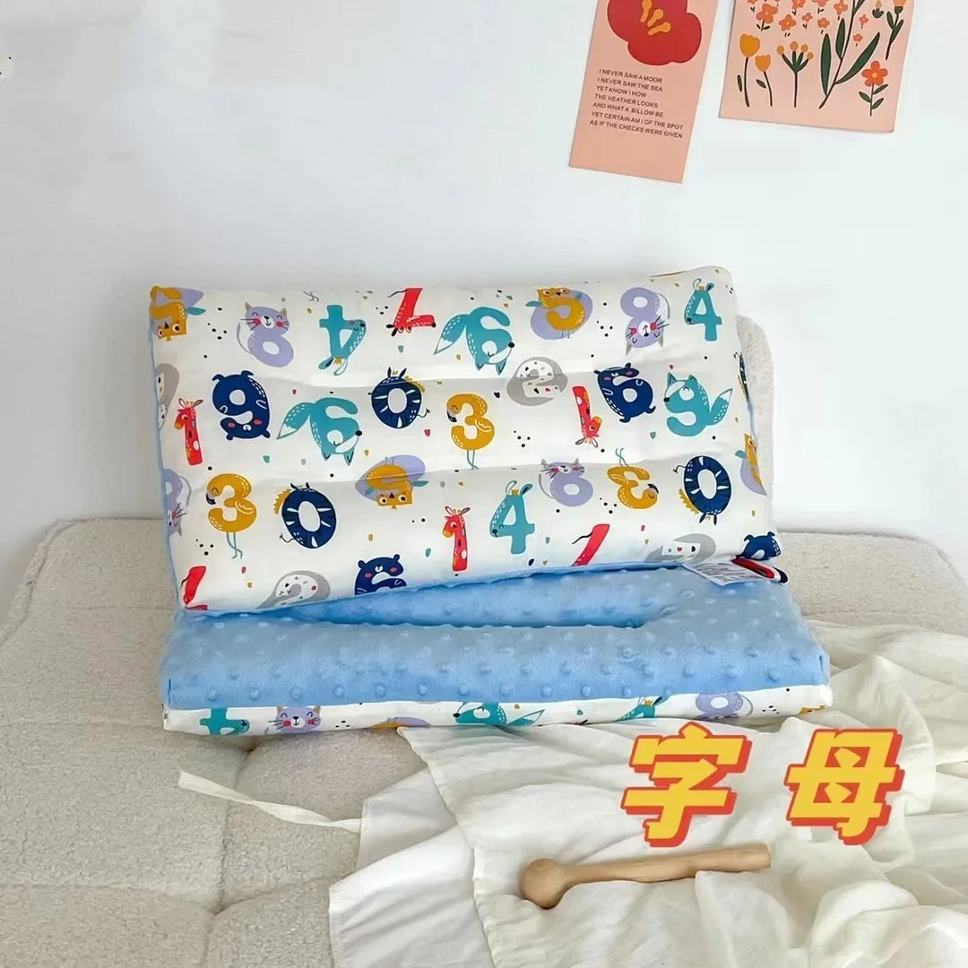 Soft Velvet Baby Pillow for Newborn Sleep and Head Support