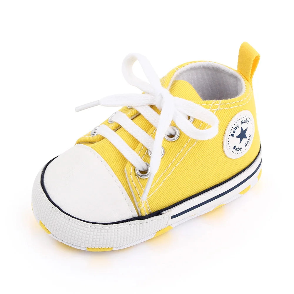 Unisex Baby Canvas Sneakers First Walkers Soft Sole Non Slip