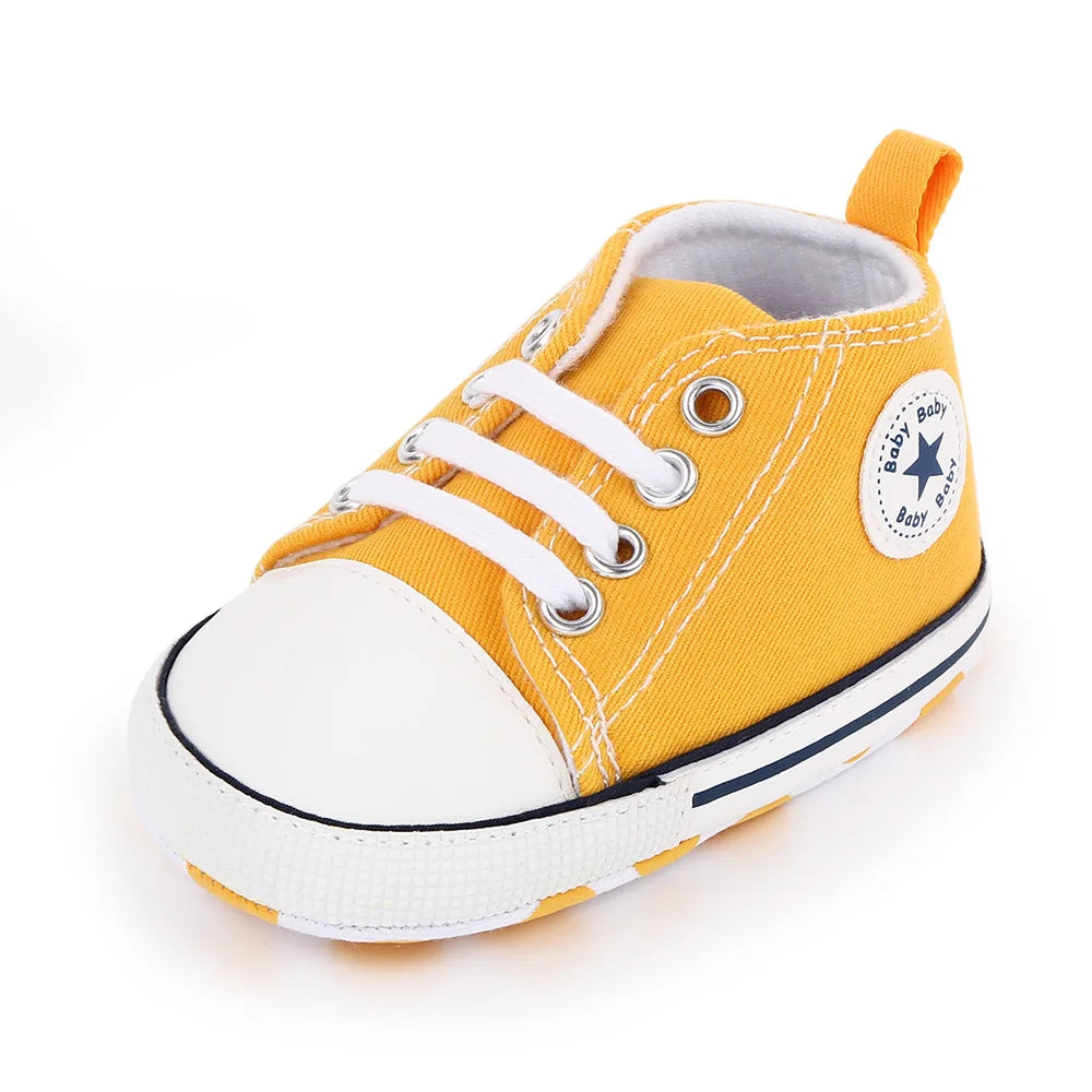 Unisex Baby Canvas Sneakers First Walkers Soft Sole Non Slip