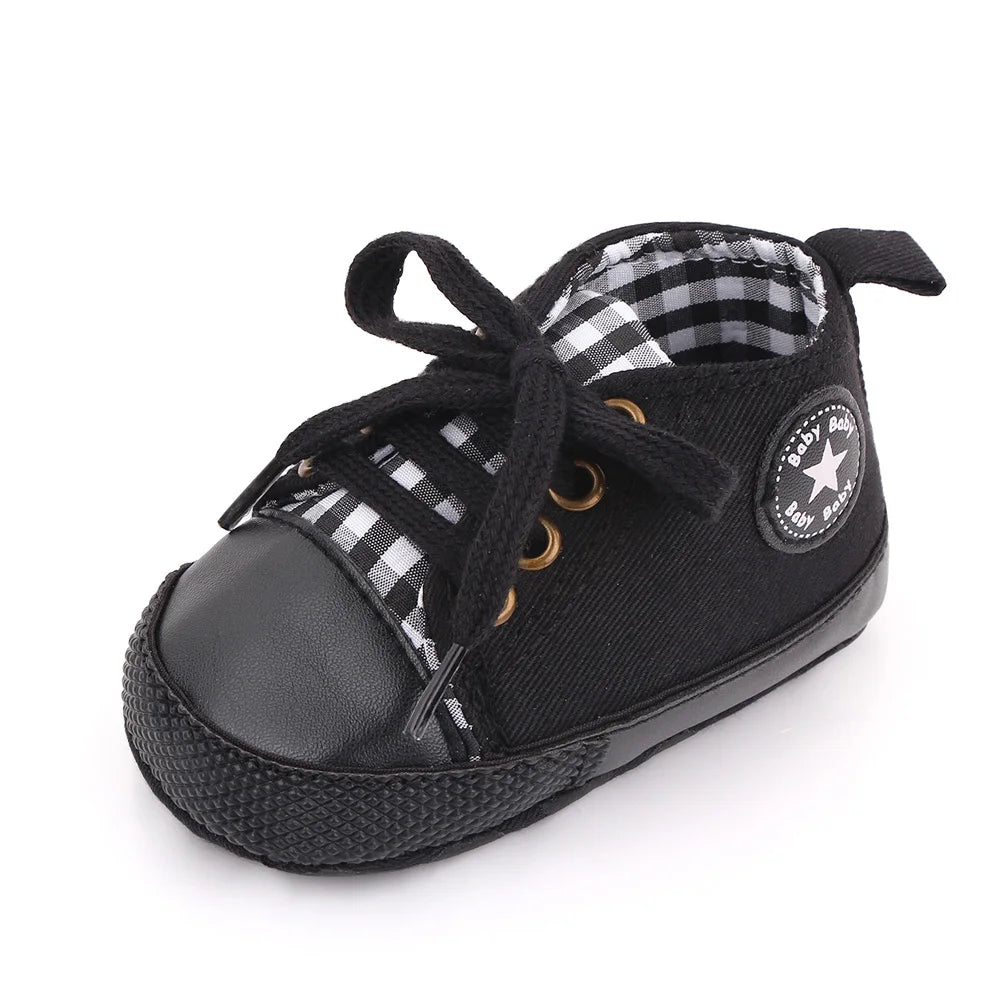 Unisex Baby Canvas Sneakers First Walkers Soft Sole Non Slip