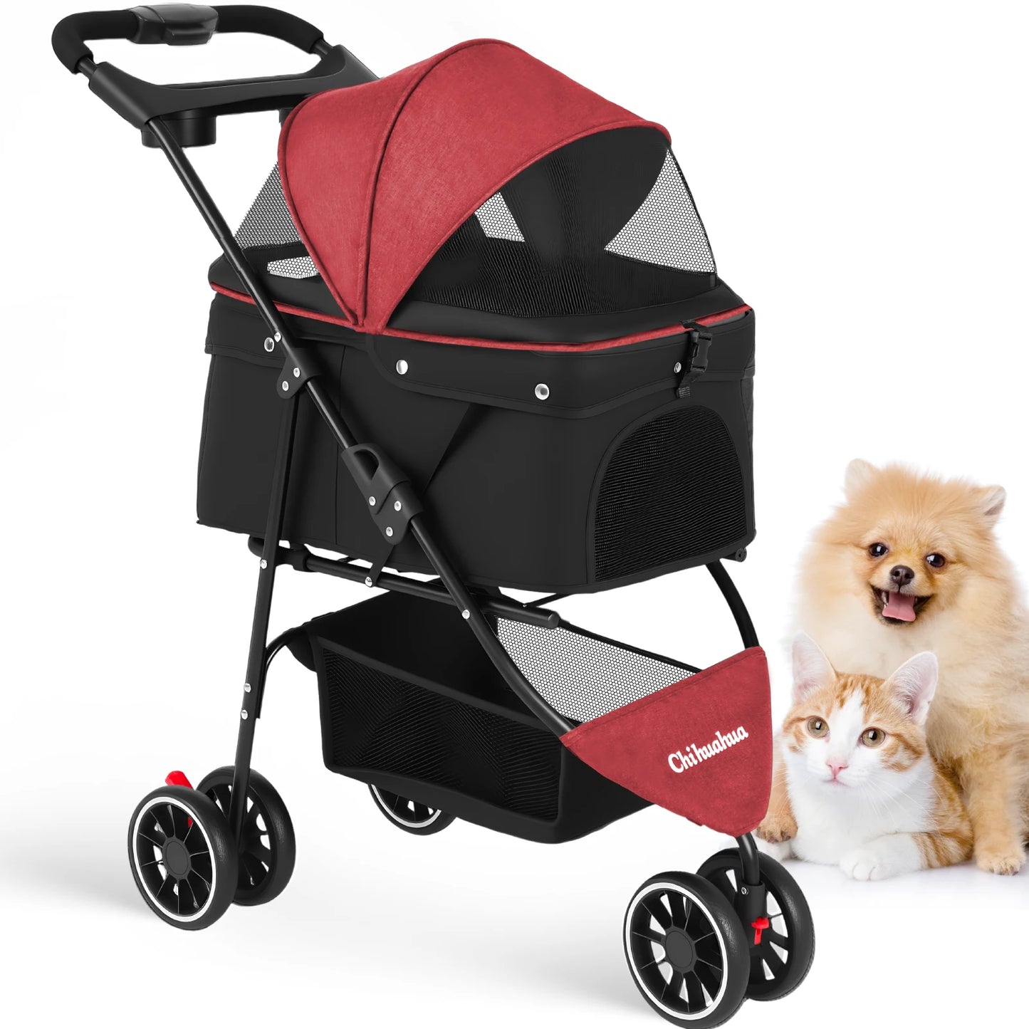 Chihuahua Portable Foldable Pet Stroller For Dogs And Cats