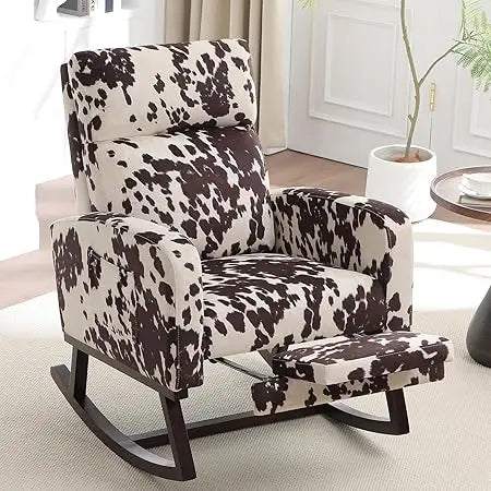 DAFIFY Teddy Rocker Glider Rocking Chair For Nursery High Back