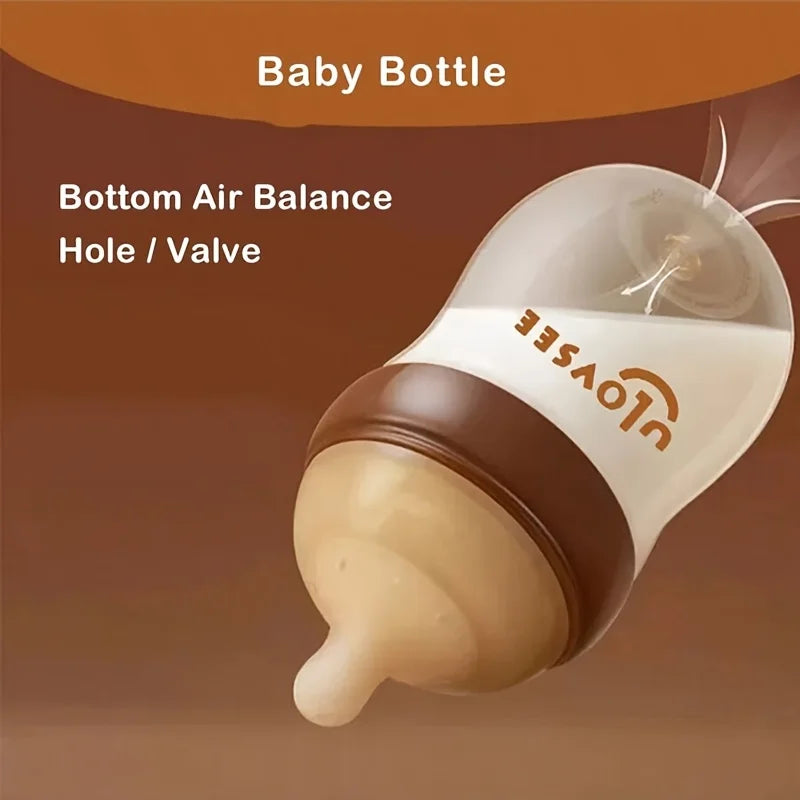 Baby Bottle Wide Neck With Air Balance Hole Valve Newborn Gift