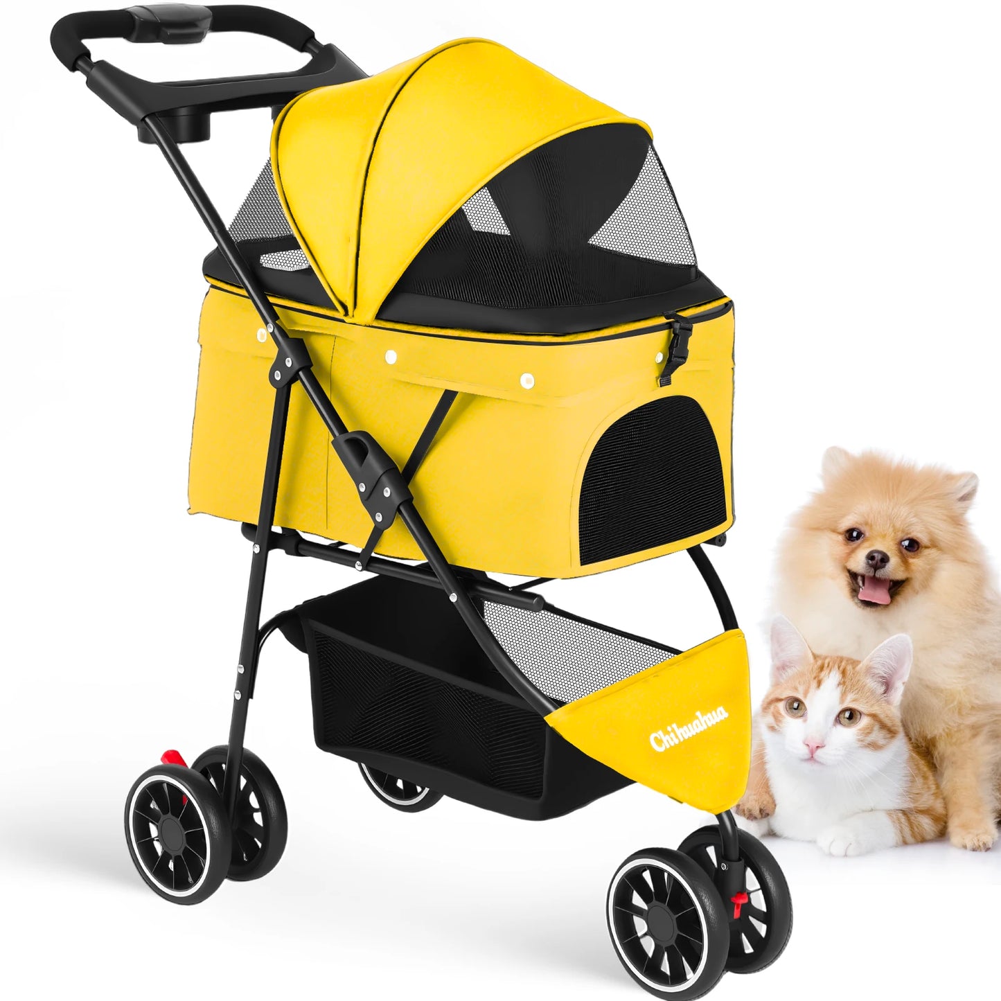 Chihuahua Portable Foldable Pet Stroller For Dogs And Cats