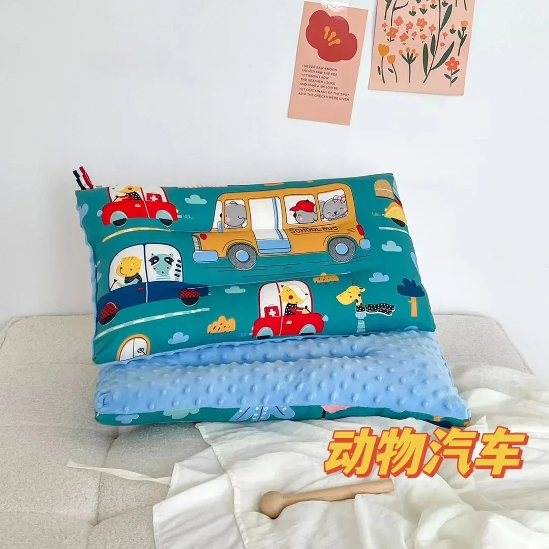 Soft Velvet Baby Pillow for Newborn Sleep and Head Support