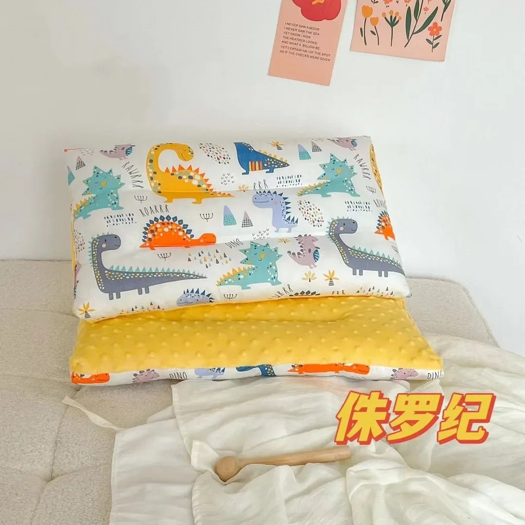 Soft Velvet Baby Pillow for Newborn Sleep and Head Support