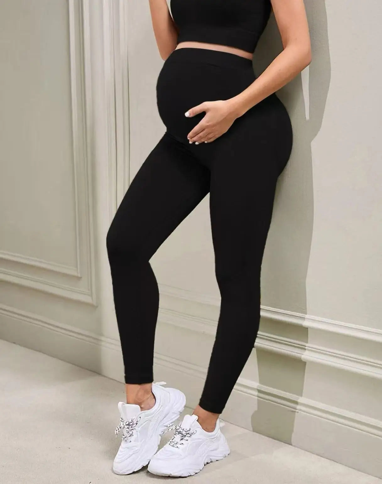 NONECN Maternity Yoga Pants Belly Support Leggings