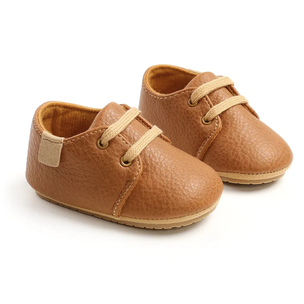 Meckior Baby First Walkers Moccasins Anti Slip Rubber Sole