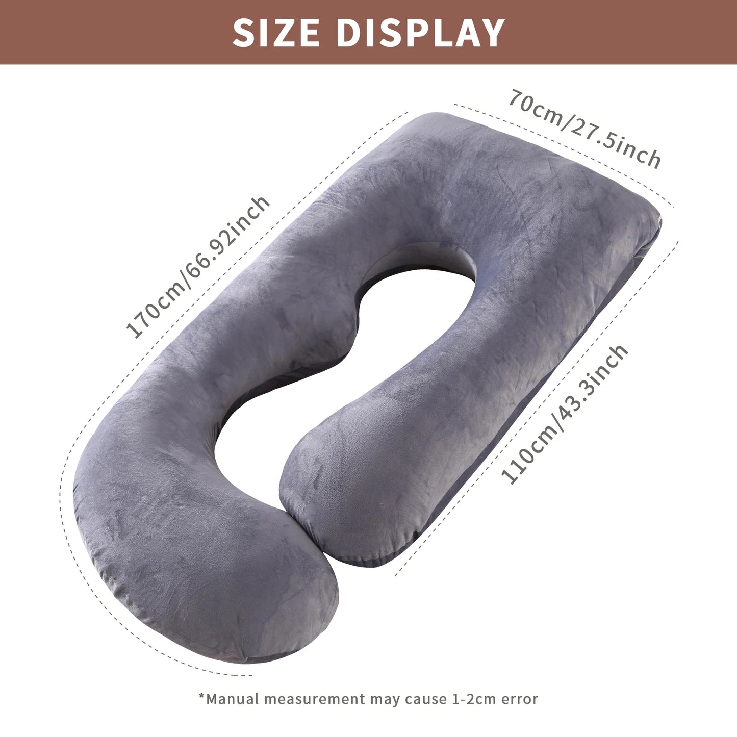 G Shaped Pregnancy Pillow With Removable Cover For Full Support