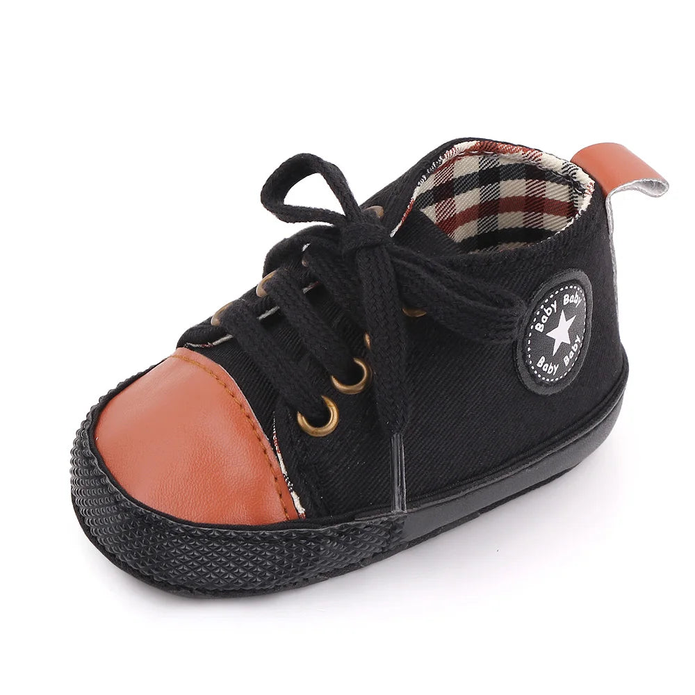 Unisex Baby Canvas Sneakers First Walkers Soft Sole Non Slip
