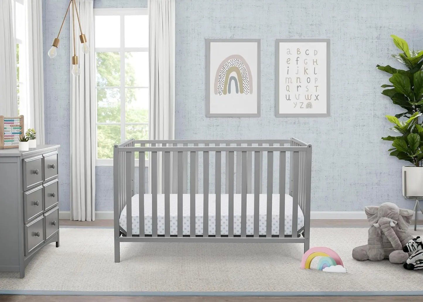 4 In 1 Convertible Crib With Toddler Bed Conversion