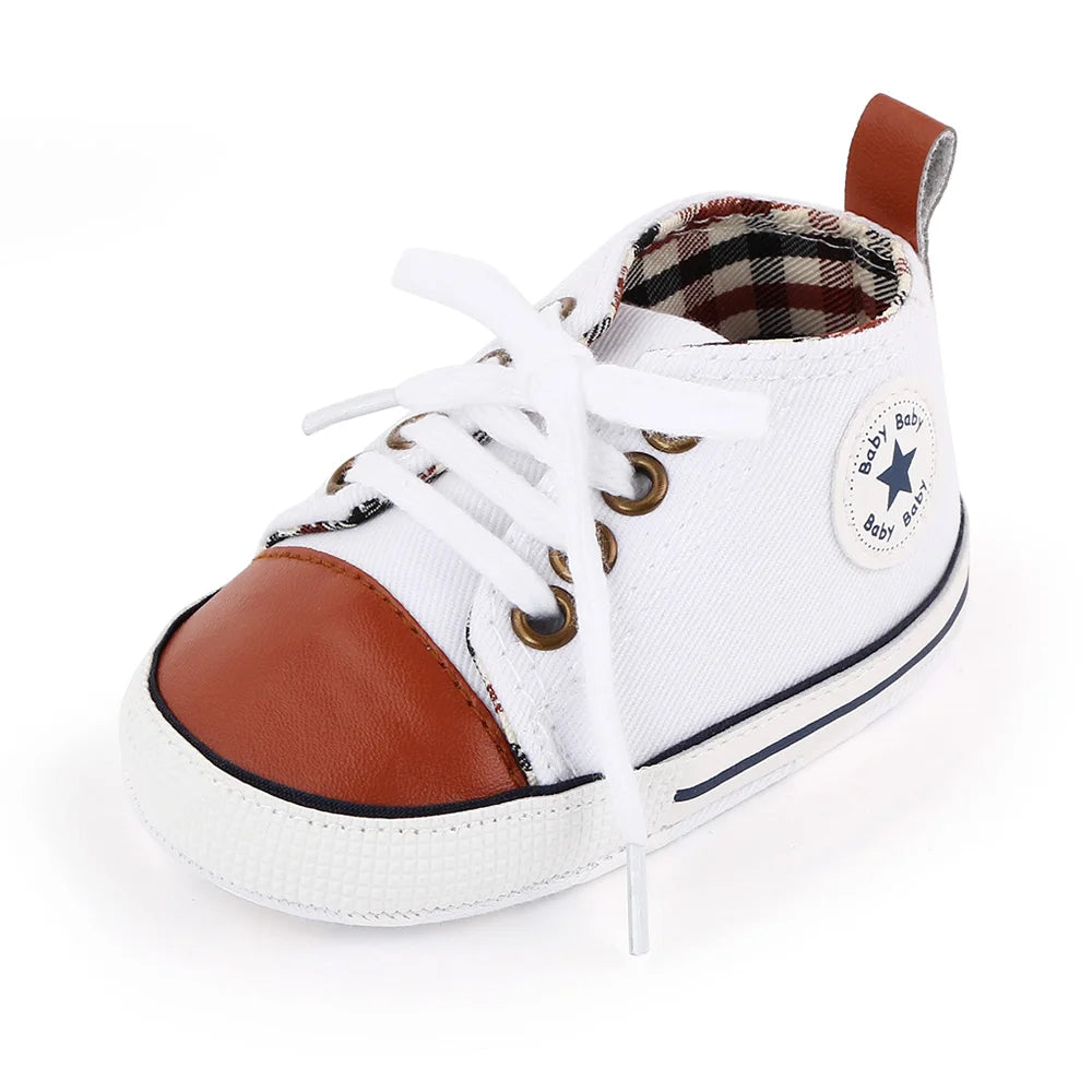 Unisex Baby Canvas Sneakers First Walkers Soft Sole Non Slip
