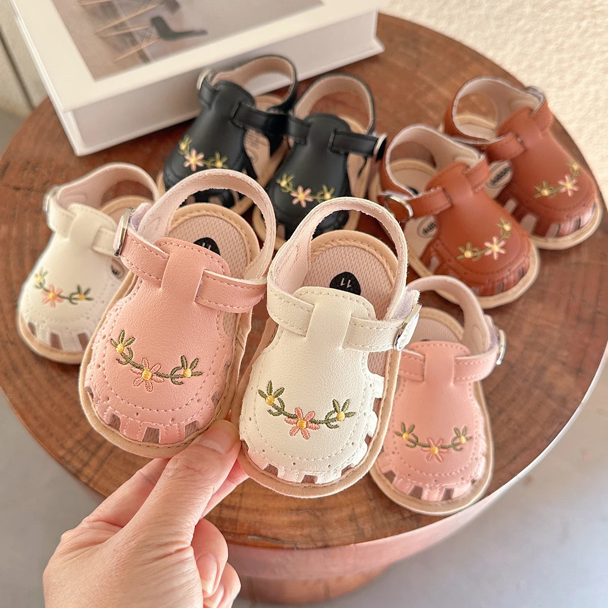 Infant Baby Sandals for First Walkers Breathable Flat Shoes