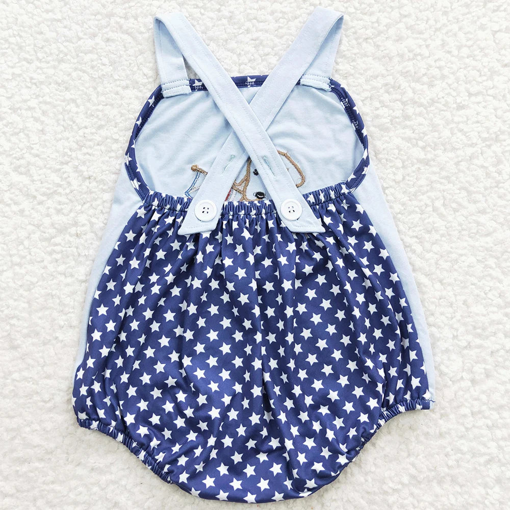 Cotton Baby Girls Rompers Bodysuits Festival Pattern Summer