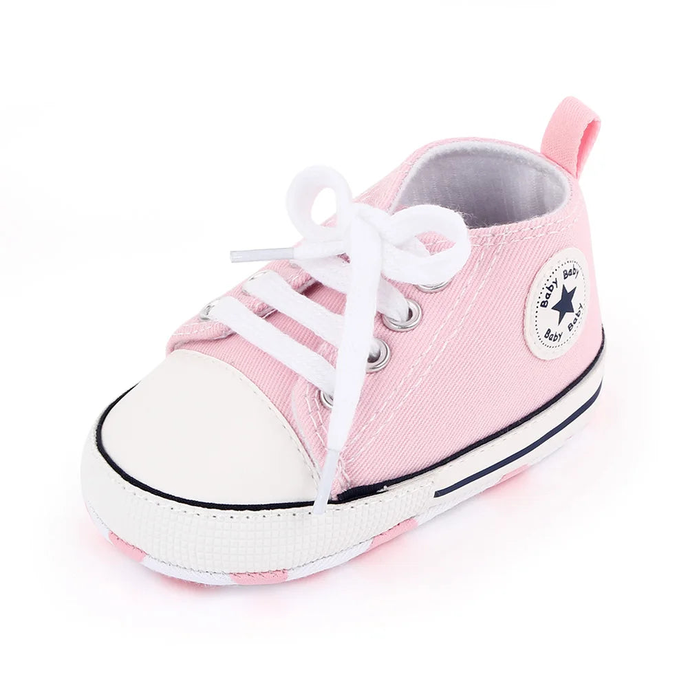 Unisex Baby Canvas Sneakers First Walkers Soft Sole Non Slip